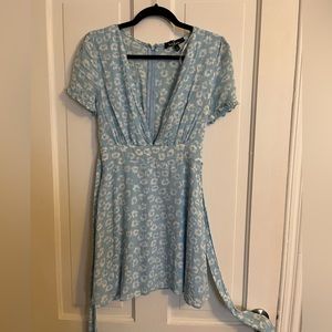Lulus Blue Floral Dress